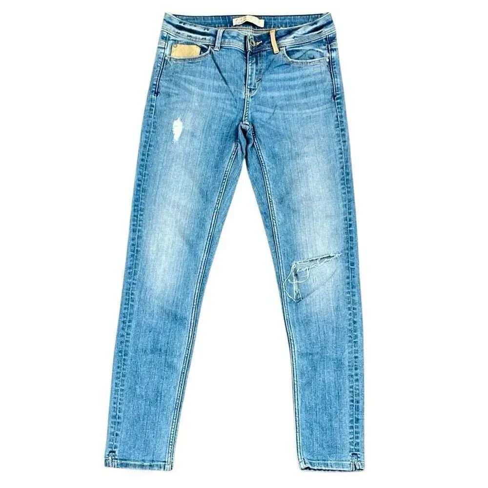 Zara Z1975 Distressed Ripped Skinny Denim Jean 4
